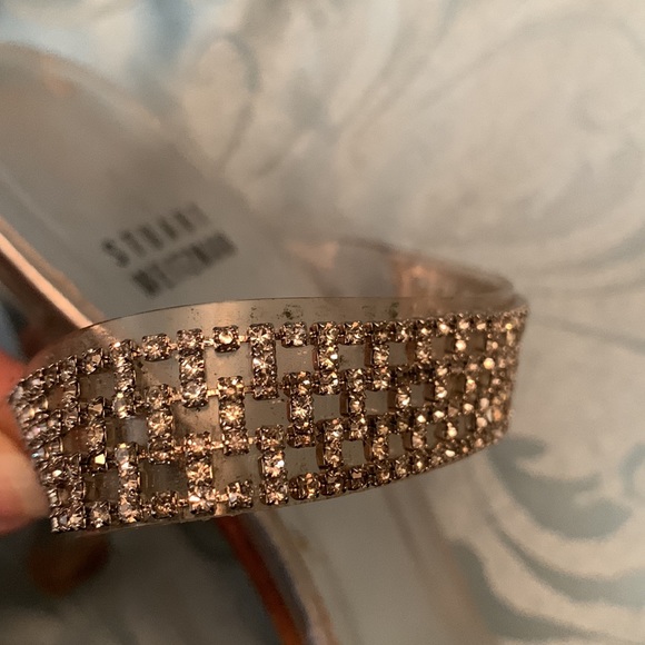 Stuart Weitzman Rhinestone Clear Heeled Sandals - Picture 6 of 7